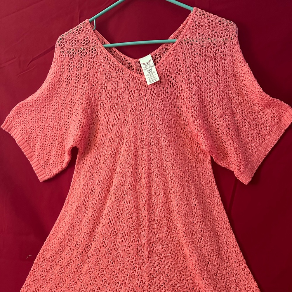 Ladies coral tunic top